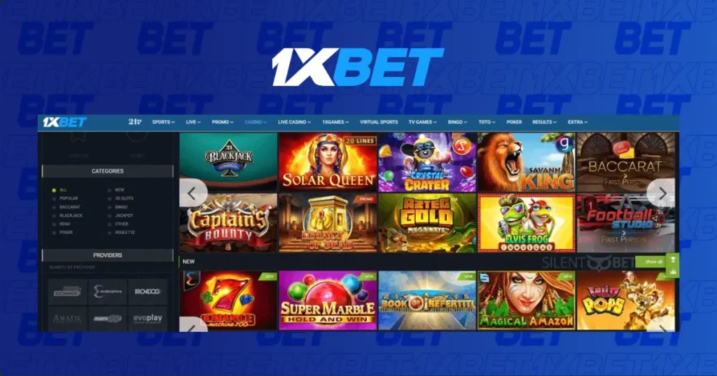 Casino Games in Mobile App from 1xBet Cambodia